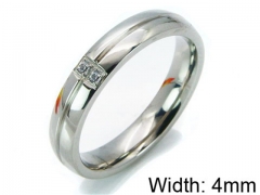 HY Stainless Steel 316L Lady Small-Crystal Rings-HY06R0301KL