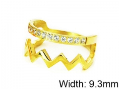 HY Stainless Steel 316L Lady Small-Crystal Rings-HY16R0037HHF