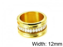 HY Stainless Steel 316L Lady Small-Crystal Rings-HY14R0346HIF
