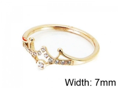HY Stainless Steel 316L Lady Small-Crystal Rings-HY14R0538HWW