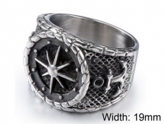 HY Wholesale Titanium Steel Popular Rings-HY002R0049HMR