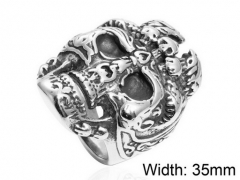 HY Wholesale Titanium Steel Popular Rings-HY001R0025HMX