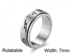 HY Jewelry Titanium Steel Popular Rotatable Rings-HY007R0059OD