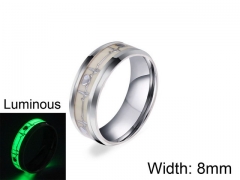 HY Jewelry Titanium Steel Popular Luminous Rings-HY007R0091OL