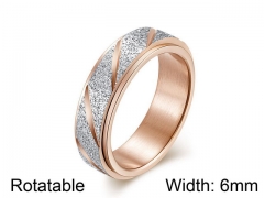 HY Jewelry Titanium Steel Popular Rotatable Rings-HY007R0264HHS