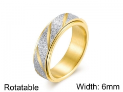 HY Jewelry Titanium Steel Popular Rotatable Rings-HY007R0262HHD