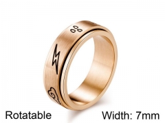 HY Jewelry Titanium Steel Popular Rotatable Rings-HY007R0060PD