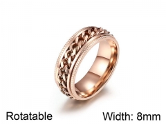 HY Jewelry Titanium Steel Popular Rotatable Rings-HY007R0053HHC