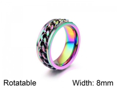HY Jewelry Titanium Steel Popular Rotatable Rings-HY007R0055PP
