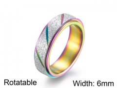 HY Jewelry Titanium Steel Popular Rotatable Rings-HY007R0263HHC
