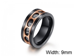 HY Jewelry Titanium Steel Popular Rotatable Rings-HY007R0182PD