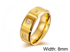 HY Jewelry Titanium Steel Popular Rings-HY007R0242OD