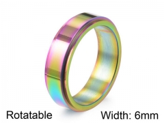 HY Jewelry Titanium Steel Rotatable Popular Rings-HY007R0154OL