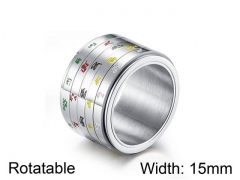 HY Jewelry Titanium Steel Popular Rotatable Rings-HY007R0038ICL