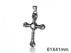HY Wholesale Stainless Steel Cross Pendant (not includ chain)-HY008P0017PL