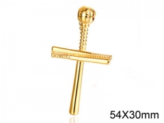 HY Wholesale Stainless Steel Cross Pendant (not includ chain)-HY008P0113HHE