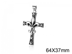 HY Wholesale Stainless Steel Cross Pendant (not includ chain)-HY008P0144HHL