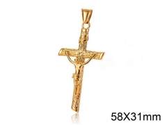 HY Wholesale Stainless Steel Cross Pendant (not includ chain)-HY008P0023HKQ
