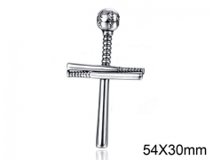 HY Wholesale Stainless Steel Cross Pendant (not includ chain)-HY008P0112HDS