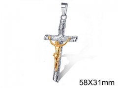 HY Wholesale Stainless Steel Cross Pendant (not includ chain)-HY008P0022HJQ
