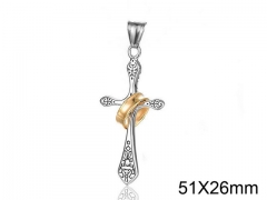 HY Wholesale Stainless Steel Cross Pendant (not includ chain)-HY008P0167HME