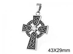 HY Wholesale Stainless Steel Cross Pendant (not includ chain)-HY008P0203PE