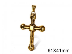 HY Wholesale Stainless Steel Cross Pendant (not includ chain)-HY008P0018HHS