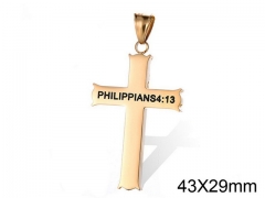 HY Wholesale Stainless Steel Cross Pendant (not includ chain)-HY008P0179HHE