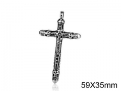 HY Wholesale Stainless Steel Cross Pendant (not includ chain)-HY008P0166HEW