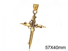 HY Wholesale Stainless Steel Cross Pendant (not includ chain)-HY008P0175HDS