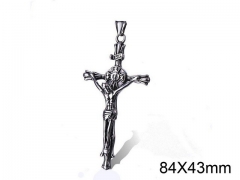 HY Wholesale Stainless Steel Cross Pendant (not includ chain)-HY008P0140HIE