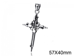 HY Wholesale Stainless Steel Cross Pendant (not includ chain)-HY008P0174PD