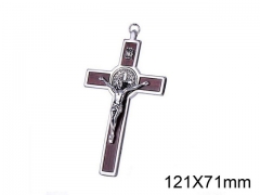 HY Wholesale Stainless Steel Cross Pendant (not includ chain)-HY008P0050JMW