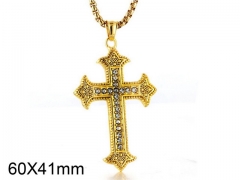 HY Wholesale Stainless Steel Cross Pendant (not includ chain)-HY0001P0314IDS