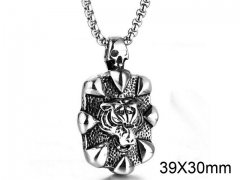 HY Wholesale Stainless steel 316L Skull Pendant (not includ chain)-HY0001P0185HKE