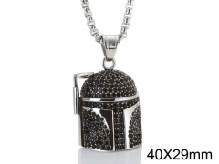 HY Wholesale Stainless steel 316L Crystal Pendant (not includ chain)-HY0001P0216HMD