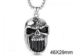 HY Wholesale Stainless steel 316L Skull Pendant (not includ chain)-HY0001P0106HME