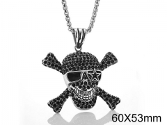 HY Wholesale Stainless steel 316L Skull Pendant (not includ chain)-HY0001P0080IPS