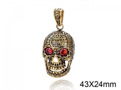 HY Wholesale Stainless steel 316L Skull Pendant (not includ chain)-HY008P0038HME