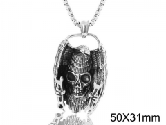 HY Wholesale Stainless steel 316L Skull Pendant (not includ chain)-HY0001P0105HLR