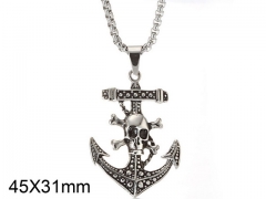 HY Wholesale Stainless steel 316L Skull Pendant (not includ chain)-HY0001P0256HLC