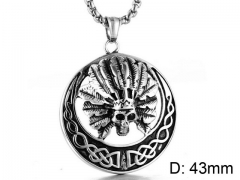 HY Wholesale Stainless steel 316L Skull Pendant (not includ chain)-HY0001P0178HNG