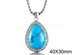 HY Wholesale Stainless steel 316L Crystal Pendant (not includ chain)-HY0001P0085IJD