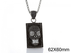 HY Wholesale Stainless steel 316L Skull Pendant (not includ chain)-HY0001P0077KLE
