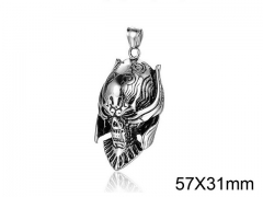 HY Wholesale Stainless steel 316L Skull Pendant (not includ chain)-HY008P0128HHL