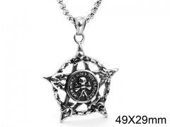HY Wholesale Stainless steel 316L Skull Pendant (not includ chain)-HY0001P0067HKR