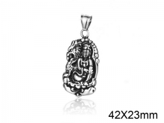 HY Wholesale Stainless steel 316L Religion Pendant (not includ chain)-HY008P0097HCL
