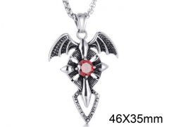 HY Wholesale Stainless steel 316L Crystal Pendant (not includ chain)-HY0001P0279HME