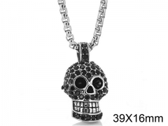 HY Wholesale Stainless steel 316L Skull Pendant (not includ chain)-HY0001P0111HME