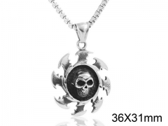 HY Wholesale Stainless steel 316L Skull Pendant (not includ chain)-HY0001P0137HKQ